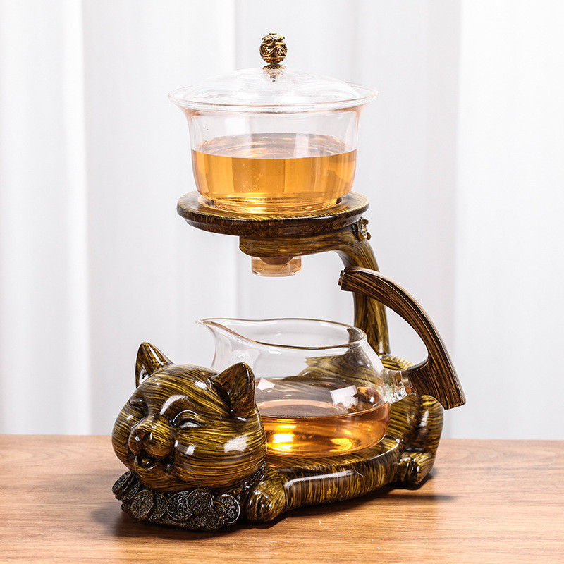 【茶具就找容山堂】招财猫自動茶具 寓意招財進寶，不只是茶具，更是吉祥的家居擺件。