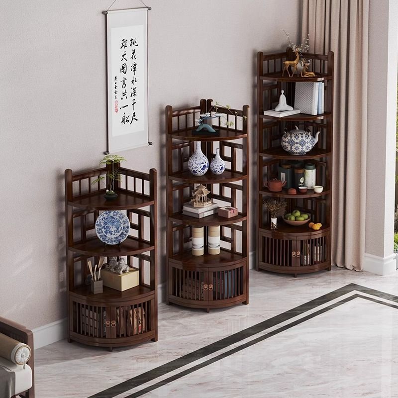 空間魔法師！轉角置物架，不佔地超能裝！多層設計，小空間也能大收納！添一架古風，增一份雅致！